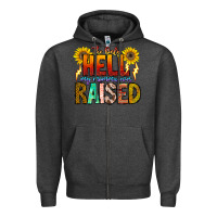 Charcoal Heather The Only Hell My Momma Ever Zipper Hoodie - CowhideDigitalArt