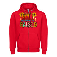 Red The Only Hell My Momma Ever Zipper Hoodie - CowhideDigitalArt