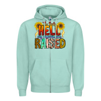 Seafoam The Only Hell My Momma Ever Zipper Hoodie - CowhideDigitalArt