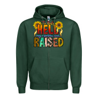 Sports Green The Only Hell My Momma Ever Zipper Hoodie - CowhideDigitalArt