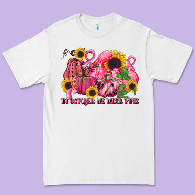In October We Wear Pink Premium Tee Designed By Lillyallendesigns