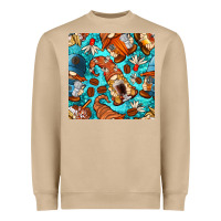 Mushroom coffee and barista gnomes with glitter seamless pattern bbs Heavyweight Sweatshirt - BundleAndBundleShop