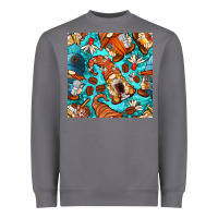 Storm coffee and barista gnomes with glitter seamless pattern bbs Heavyweight Sweatshirt - BundleAndBundleShop
