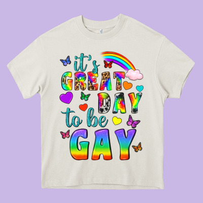 Western It's Great Day To Be Gay Heavy Core Tee Designed By Bundleandbundleshop
