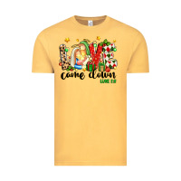 Vintage Mustard love came down luke 2 11 Vintage Tee - texasbilliewilder