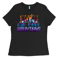 Black Faith Can Move Mountains Ladies Tee - LillyAllenDesigns