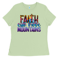 Matcha Faith Can Move Mountains Ladies Tee - LillyAllenDesigns