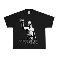 Black techno viking Urban Heavy Tee - lanVoArt