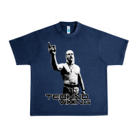 Navy techno viking Urban Heavy Tee - lanVoArt