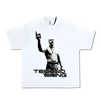 White techno viking Urban Heavy Tee - lanVoArt