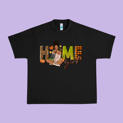 Home Girl Fall Afro Girl Urban Heavy Tee Designed By Nancycooperartshop