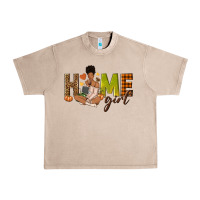 French Oak Home girl Fall afro girl Urban Heavy Tee - NancyCooperArtShop