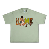 Oil Green Home girl Fall afro girl Urban Heavy Tee - NancyCooperArtShop