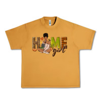 Peanut Butter Home girl Fall afro girl Urban Heavy Tee - NancyCooperArtShop