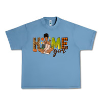 Pebble Blue Home girl Fall afro girl Urban Heavy Tee - NancyCooperArtShop