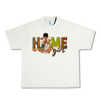 Pistachio Home girl Fall afro girl Urban Heavy Tee - NancyCooperArtShop