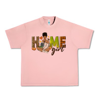 Salmon Home girl Fall afro girl Urban Heavy Tee - NancyCooperArtShop