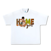 White Home girl Fall afro girl Urban Heavy Tee - NancyCooperArtShop