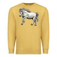 Antique Gold percheron horse Premium Sweatshirt - LillyAllenDesigns
