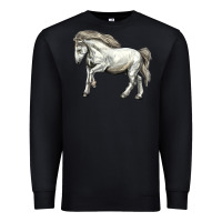 Black percheron horse Premium Sweatshirt - LillyAllenDesigns