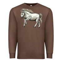 Chestnut percheron horse Premium Sweatshirt - LillyAllenDesigns