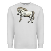 Dove Grey percheron horse Premium Sweatshirt - LillyAllenDesigns