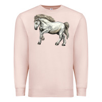 Pale Pink percheron horse Premium Sweatshirt - LillyAllenDesigns