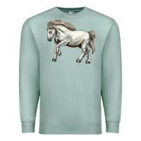 Seafoam percheron horse Premium Sweatshirt - LillyAllenDesigns