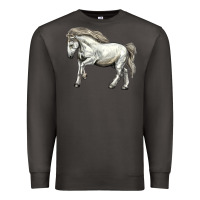 Smoke percheron horse Premium Sweatshirt - LillyAllenDesigns