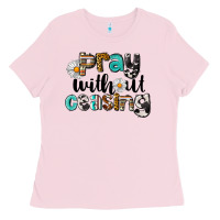 Bubblegum Pink Pray Without Ceasing Ladies Tee - LillyAllenDesigns
