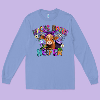 Hocus Pocus Heifer Long Sleeve Tee Designed By Cowgirlartshop