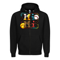 Black Baseball and Softball mimi Zipper Hoodie - LillyAllenDesigns