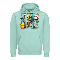 Seafoam Baseball and Softball mimi Zipper Hoodie - LillyAllenDesigns