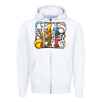 White Baseball and Softball mimi Zipper Hoodie - LillyAllenDesigns
