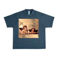 Midnight Navy Hot Trend Angels Raphael Cupid Cherubs Art Valentine Angel Urban Heavy Tee - lanVoArt