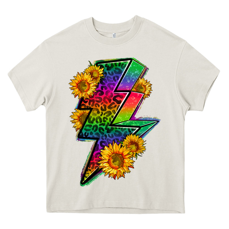 Lgbtq+ Lightnin' Bolt With Sunflower Heavy Core Tee by BundleAndBundleShop | Teevron