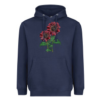 Navy 2 Chocolate sunflower Heavyweight Hoodie - LillyAllenDesigns