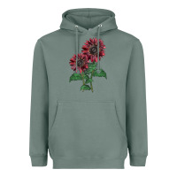 Sage 2 Chocolate sunflower Heavyweight Hoodie - LillyAllenDesigns