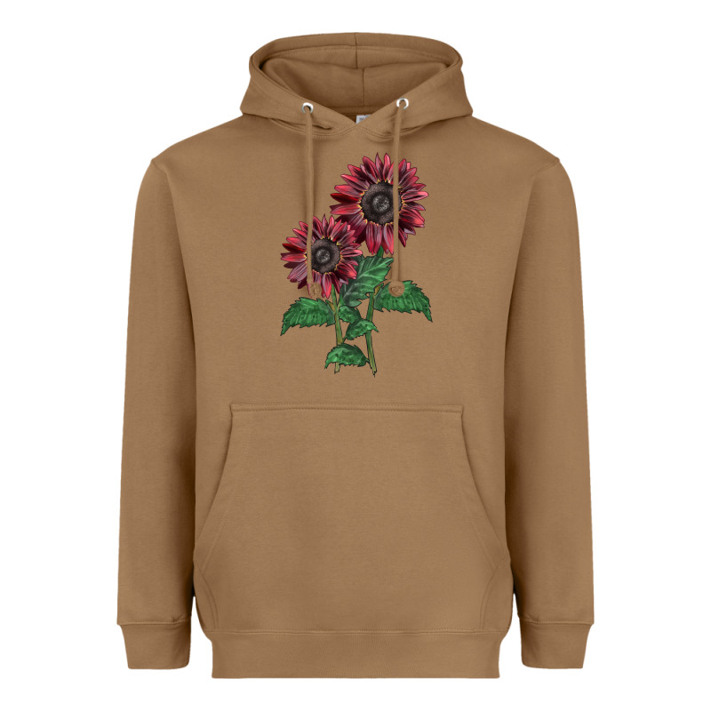 2 Chocolate Sunflower Heavyweight Hoodie by LillyAllenDesigns | Teevron