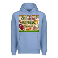 Colony Blue eat sleep football repeat tumbler Premium Hoodie - BundleAndBundleShop