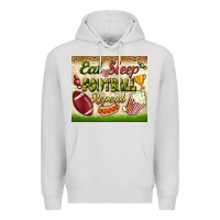 Dove Grey eat sleep football repeat tumbler Premium Hoodie - BundleAndBundleShop