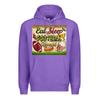 Purple eat sleep football repeat tumbler Premium Hoodie - BundleAndBundleShop