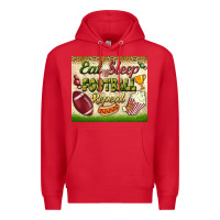 Red eat sleep football repeat tumbler Premium Hoodie - BundleAndBundleShop