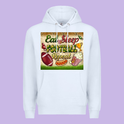 Eat Sleep Football Repeat Tumbler Premium Hoodie Designed By Bundleandbundleshop