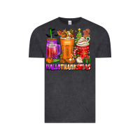 Vintage Black hallothanksmas coffee cups Vintage Tee - texasbilliewilder