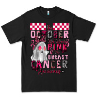 Black pink ghost breast cancer awareness Premium Tee - LillyAllenDesigns