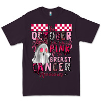 Plum pink ghost breast cancer awareness Premium Tee - LillyAllenDesigns