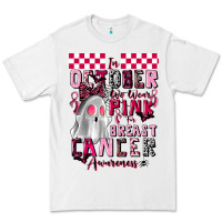 White pink ghost breast cancer awareness Premium Tee - LillyAllenDesigns