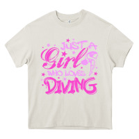 Cream funny springboard diving quote diver gift for love girl Heavy Core Tee - lanVoArt