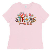 Bubblegum Pink Western She Is Strong Ladies Tee - LillyAllenDesigns